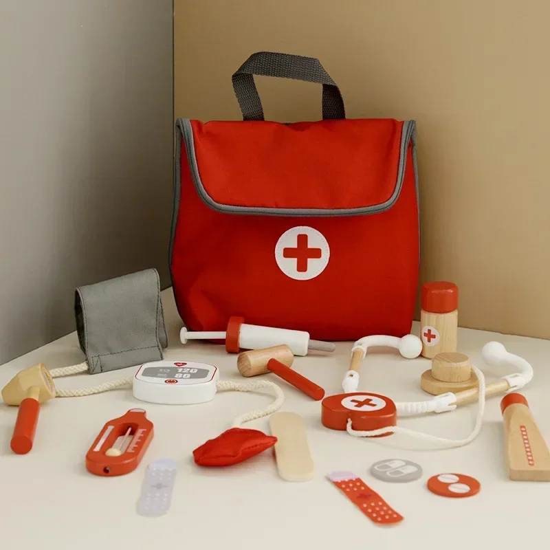 Kids Wooden Pretend Play Kit G - đánh giá và giá Kids Toys Doctor Set