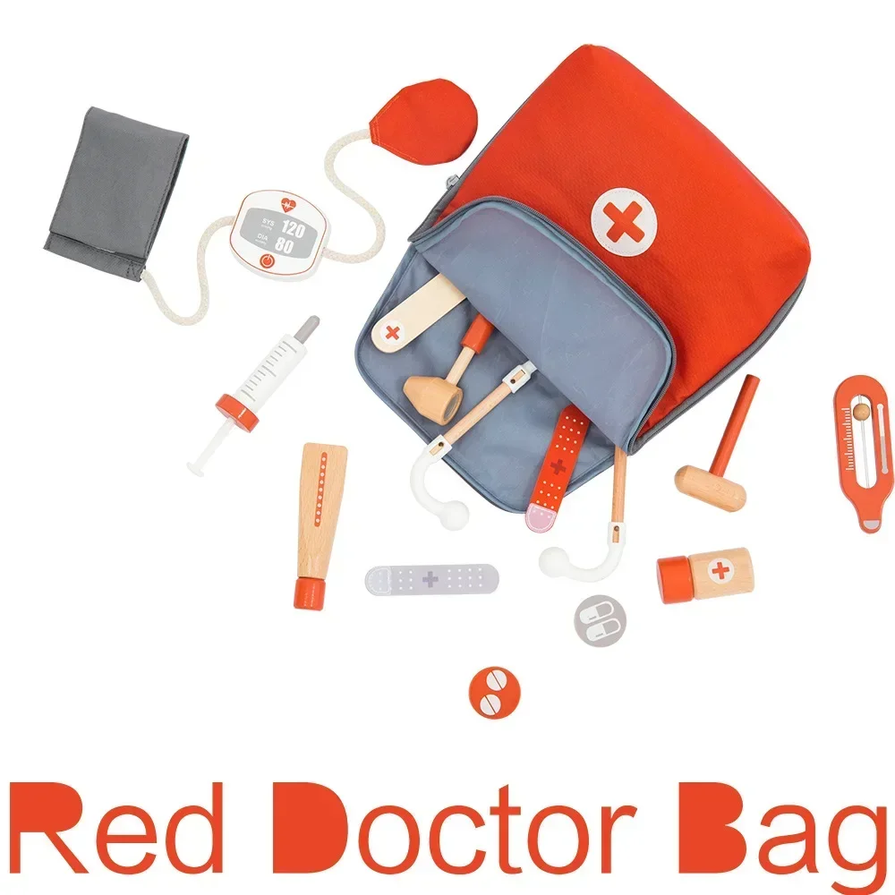 Kids Wooden Pretend Play Kit G - đánh giá và giá Kids Toys Doctor Set
