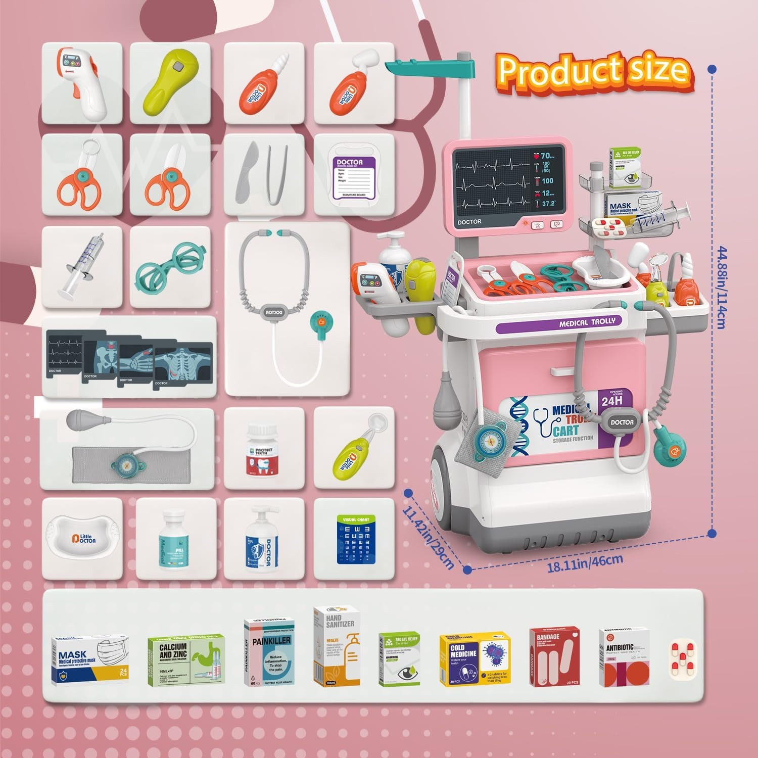 Deluxe Kids Doctor Play Set Pr - đánh giá và giá Kids Toys Doctor Set