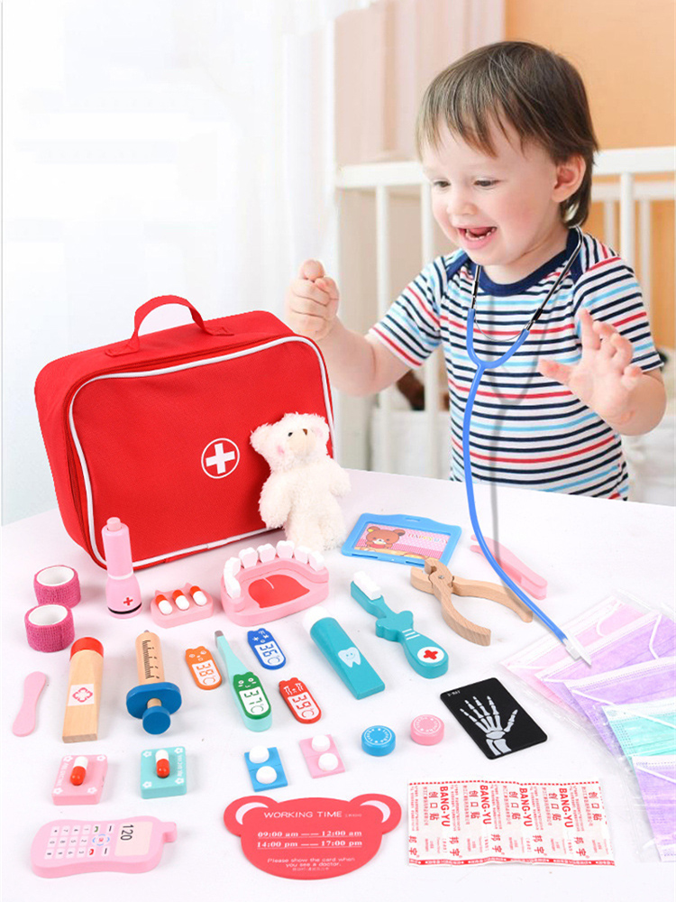 Pretend Play Doctor Toys Woode - đánh giá và giá Kids Toys Doctor Set