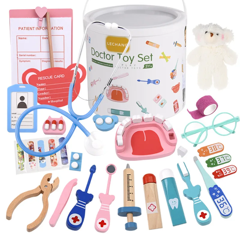 Wooden Pretend Play Doctor Set - đánh giá và giá Kids Toys Doctor Set