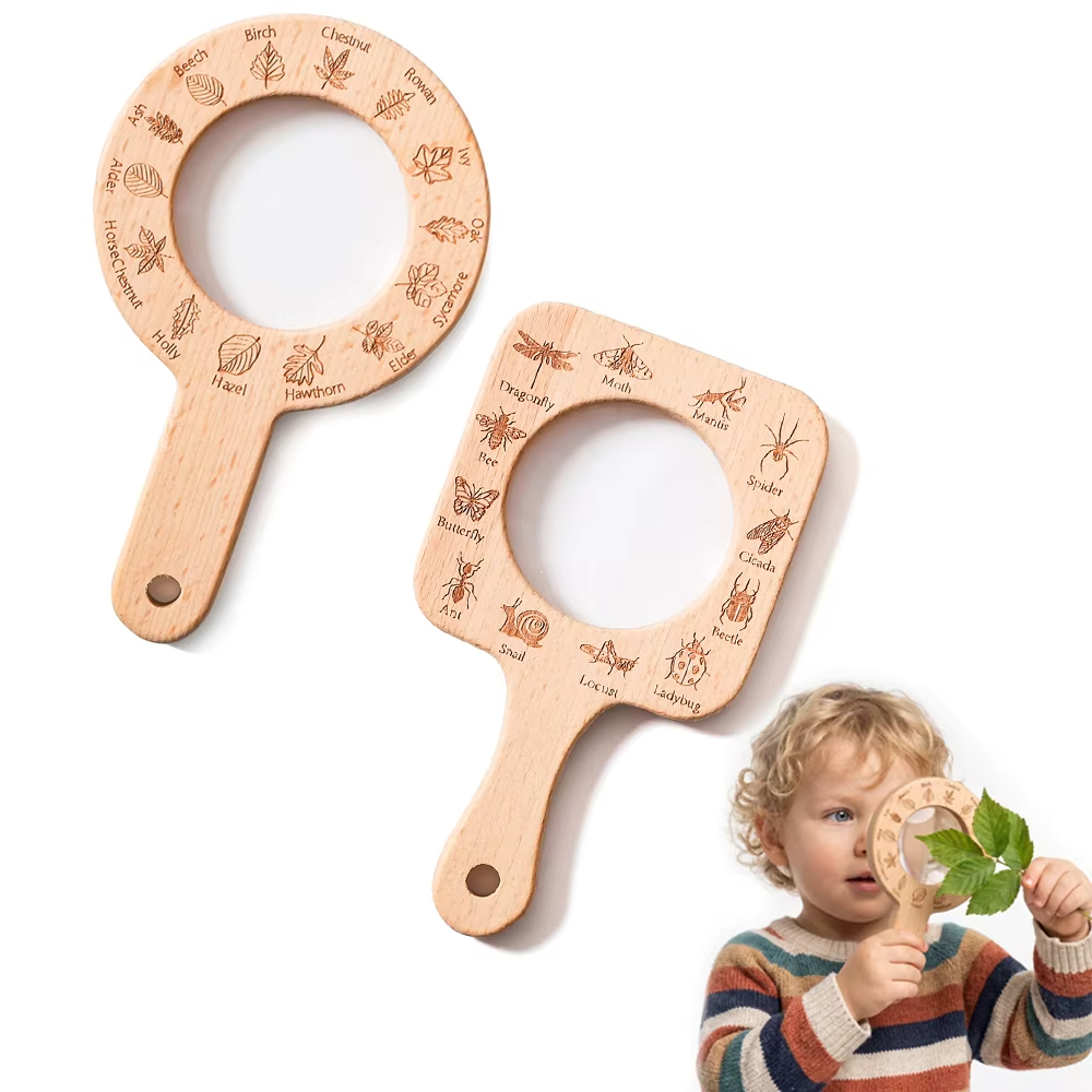 Wooden Magnifying Glass for Ki - đánh giá và giá Kids Toys Learning