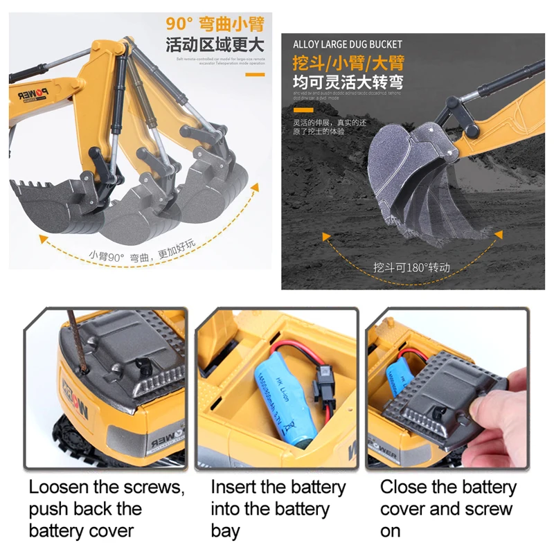 RC Excavator 2.4Ghz 6 Channel  - đánh giá và giá Kids' Toys Channel