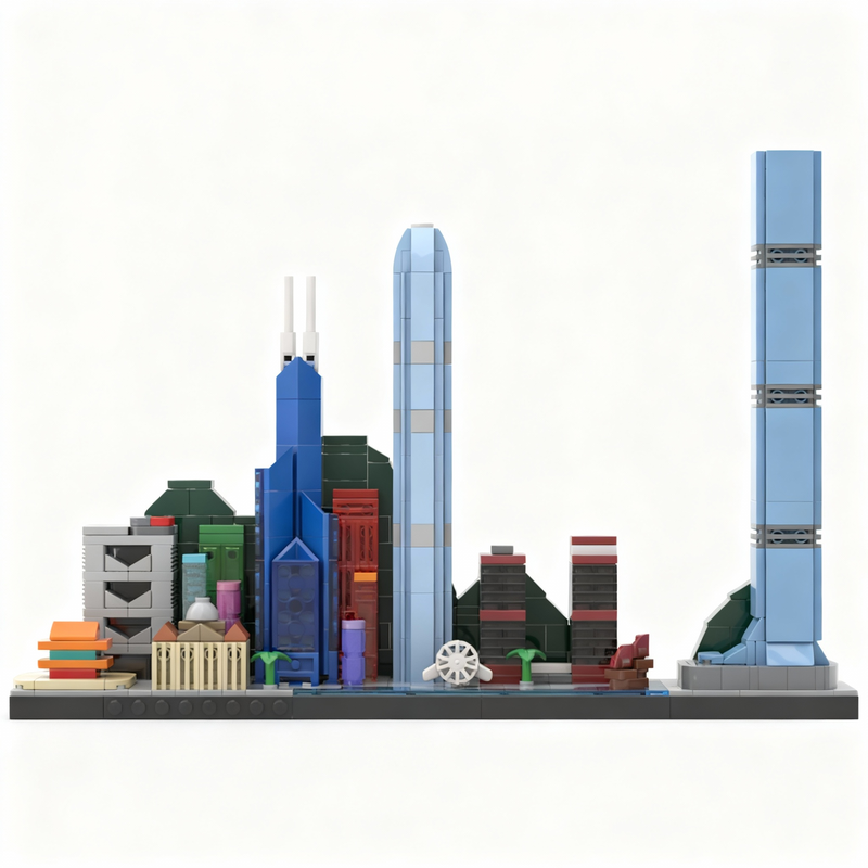 667pcs MOC Hong Kong Skyline M - đánh giá và giá Kids Toys Hong Kong