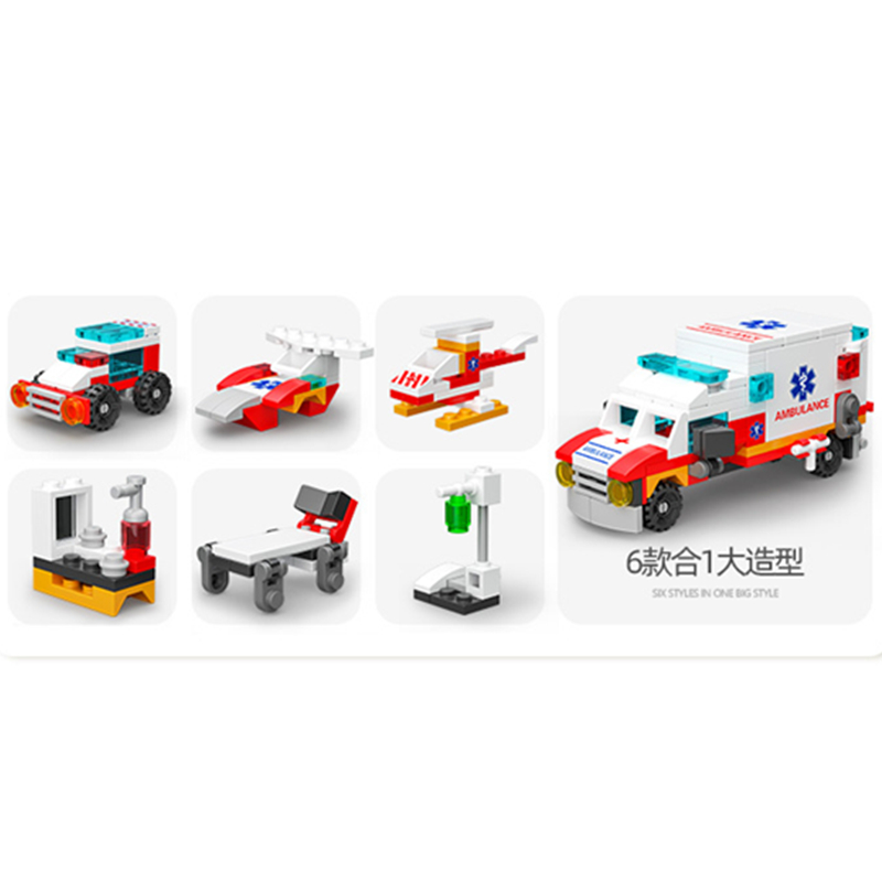 6in1 NEW Ambulance Escort Car  - đánh giá và giá Kids Toys Doctor Set