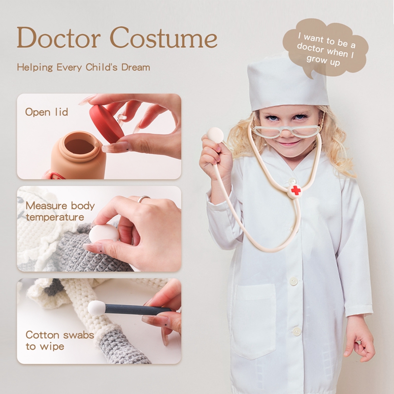 Doctor Toys Pretend Silicone P - đánh giá và giá Kids Toys Doctor Set