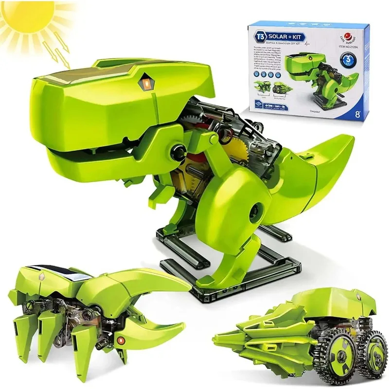 3-in-1 Solar Robot Kit, Dinosa - đánh giá và giá Kids Toys Under $10