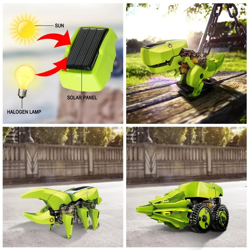 3-in-1 Solar Robot Kit, Dinosa - đánh giá và giá Kids Toys Under $10