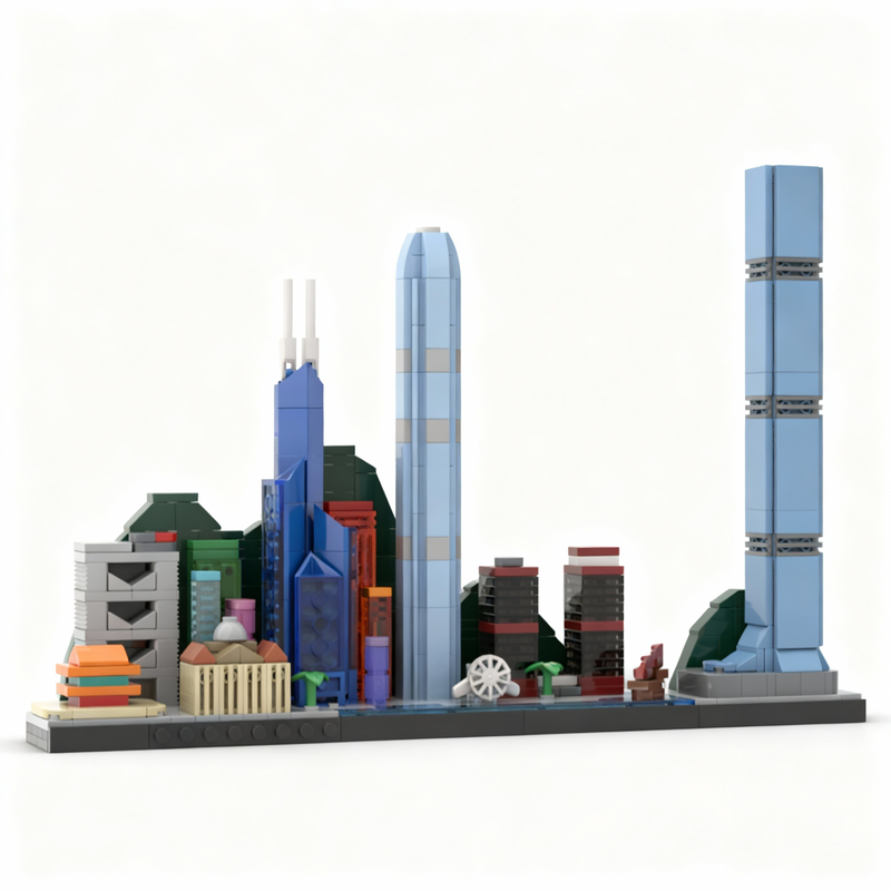 667pcs MOC Hong Kong Skyline M - đánh giá và giá Kids Toys Hong Kong