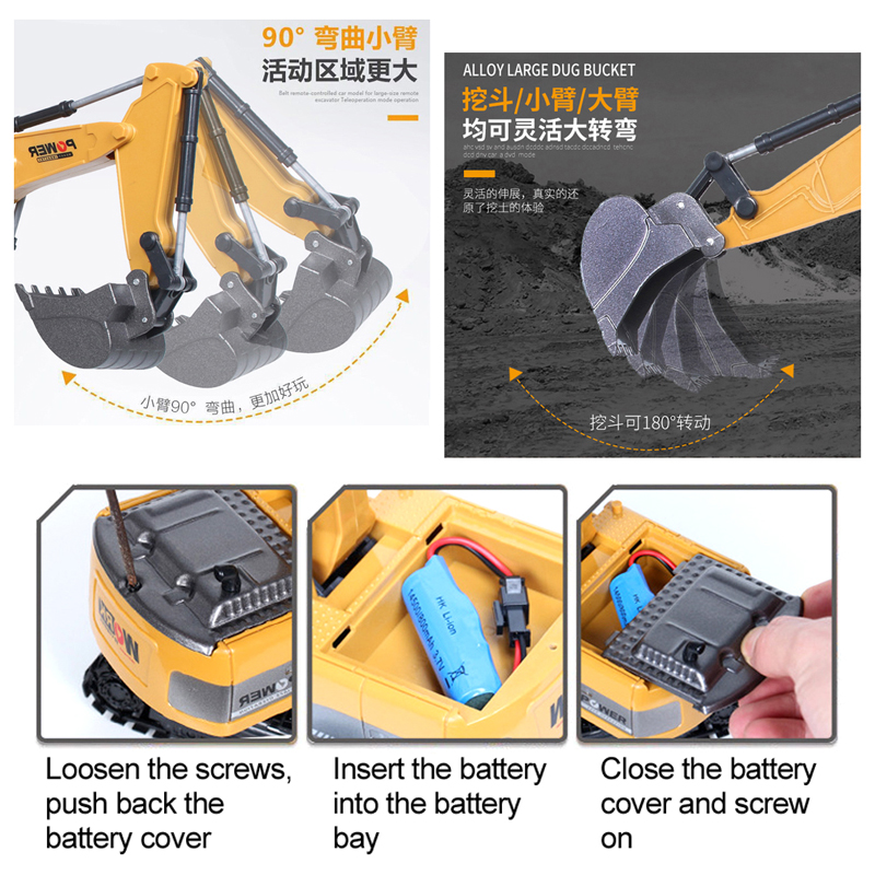 RC Excavator 2.4Ghz 6 Channel  - đánh giá và giá Kids' Toys Channel
